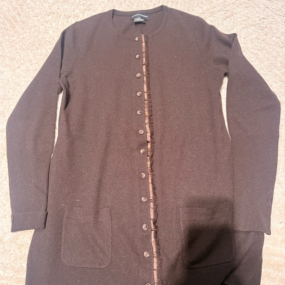 Sutton Cashmere Chocolate Knit Sweater